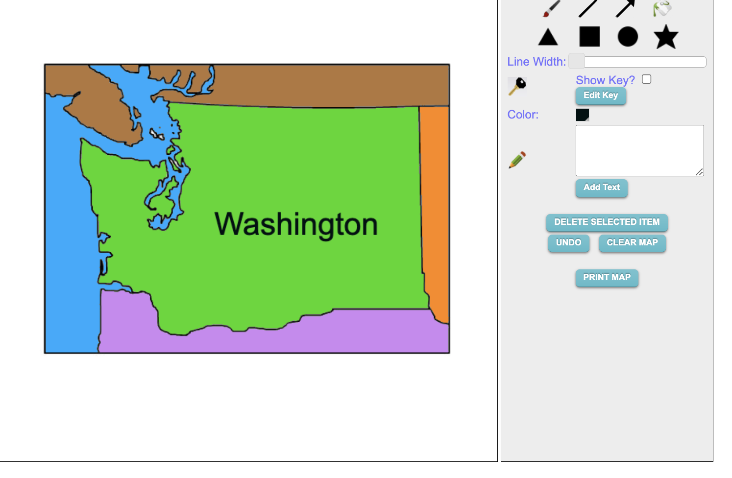Make your Own Washington Map Online